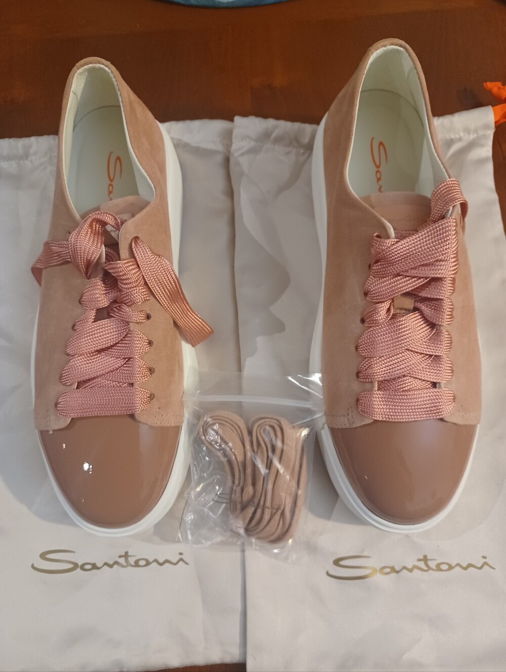 SANTONI Leather Low Top Sneakers City Trainers Slippers Halbschuhe Eu 39